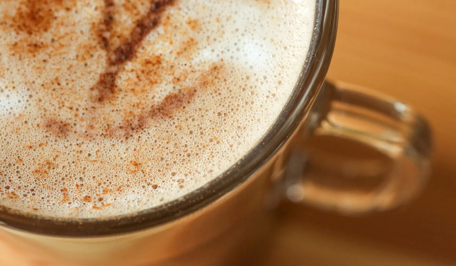 Foam of coffee in cup
